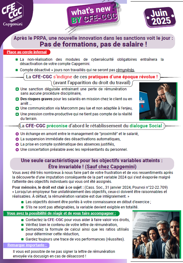 La CFE-CGC s’indigne de ces pratiques d’une époque révolue ! (avant l’apparition du droit du travail)